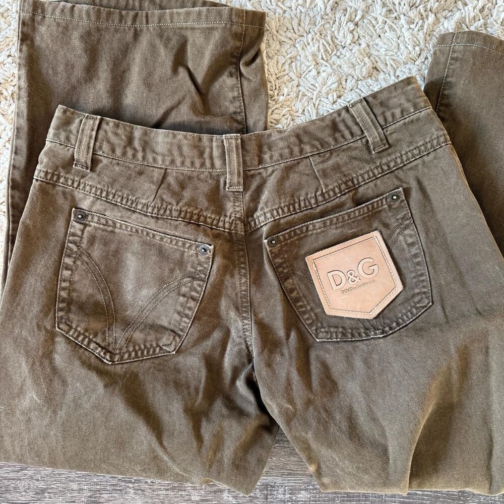 Dolce-gabbana Women's Brown and Khaki Trousers